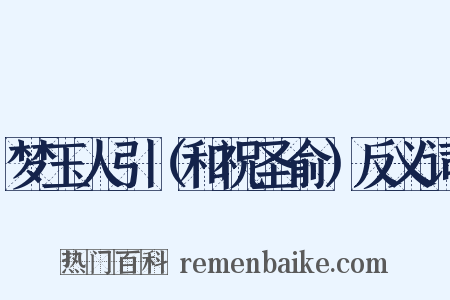 梦玉人引（和祝圣俞）反义词是什么意思的图片